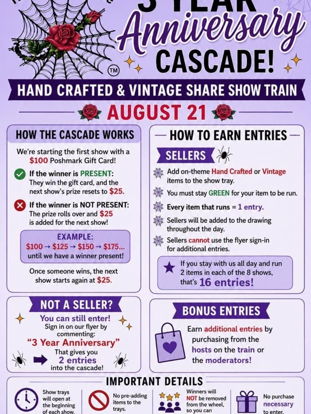 3 Year Anniversary All Day Cascade